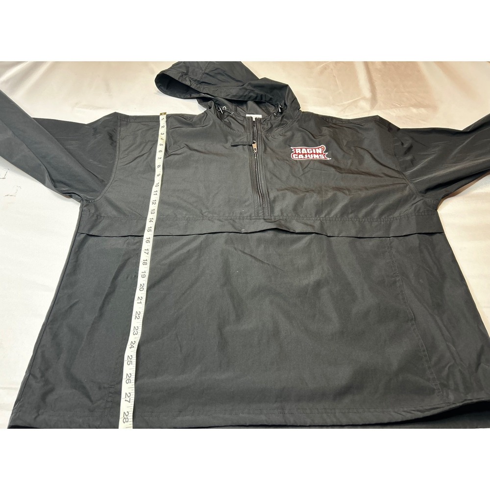 Louisiana Ragin Cajuns Windbreaker Jacket Mens XL Black UL Lafayette Full Zip